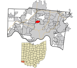 Hamilton County Ohio Incorporated and Unincorporated areas North College Hill highlighted